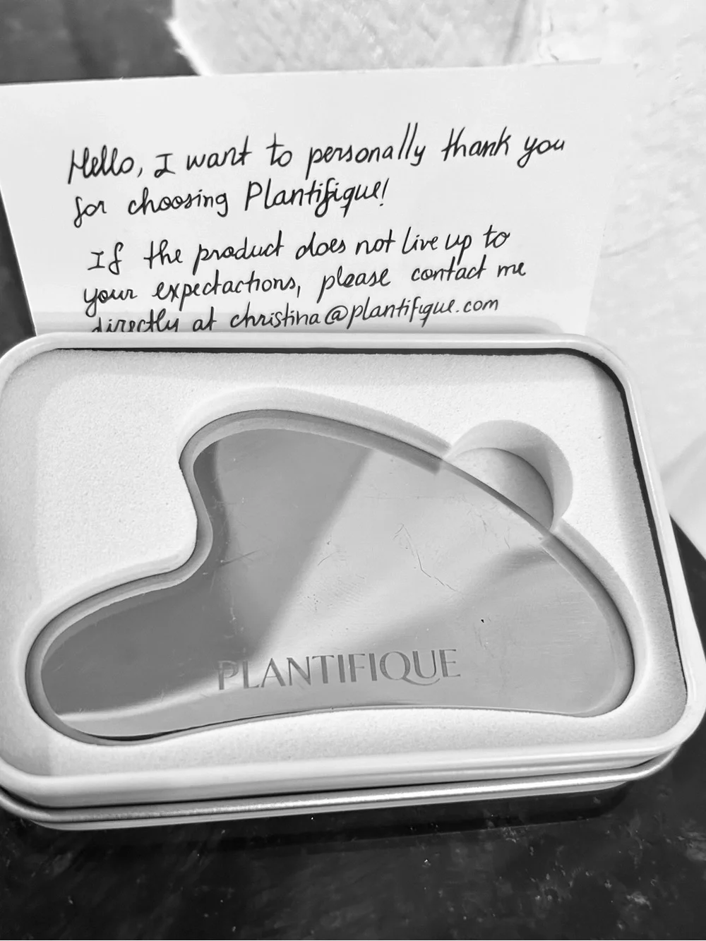 Plantifique Stainless Steel Gua Sha – Like New, In Tin.
